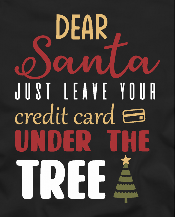  marškinėliai Santa's credit card